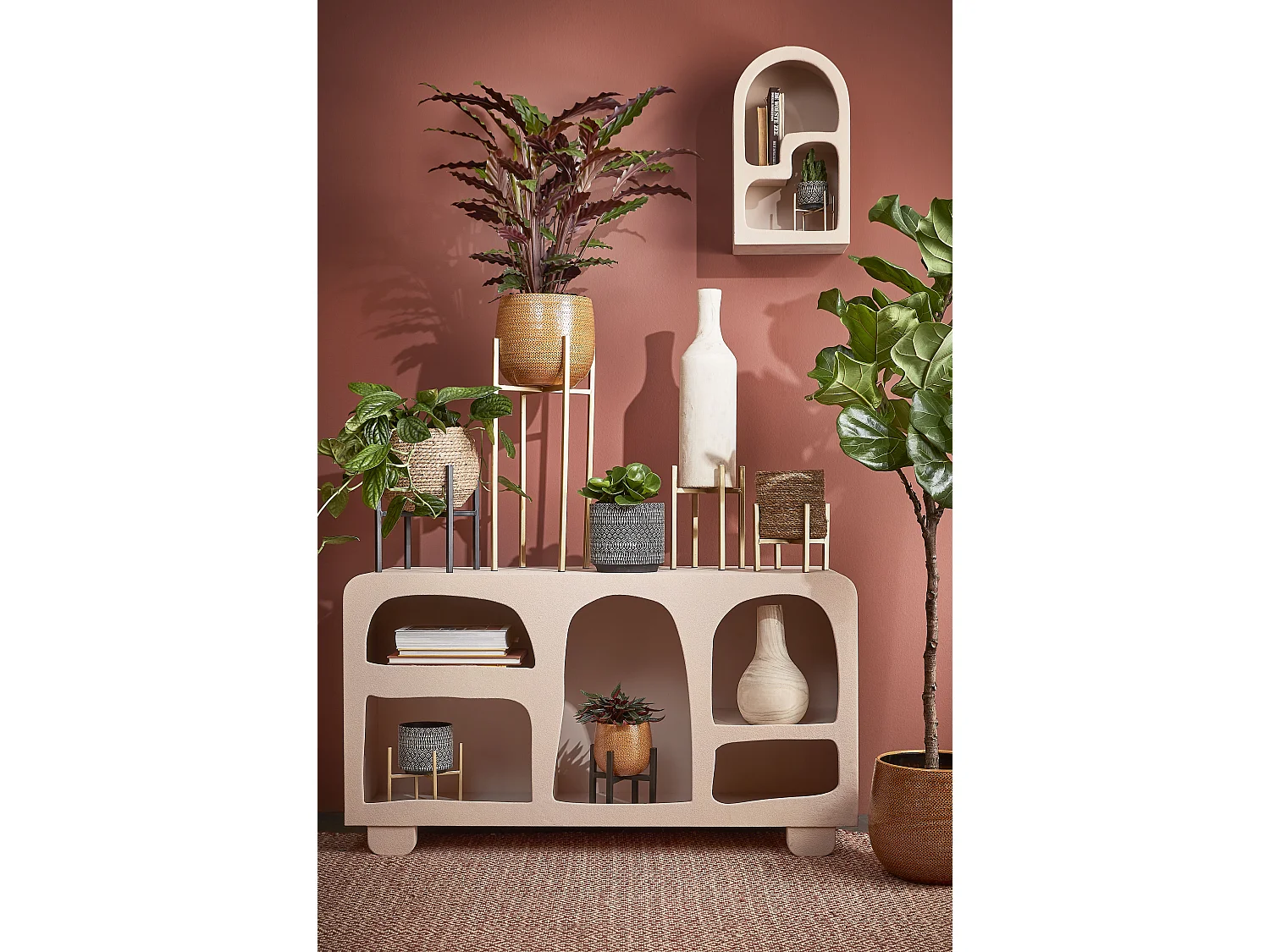 Vaso in  - 28 x Ø16 - Marrone chiaro - PIA