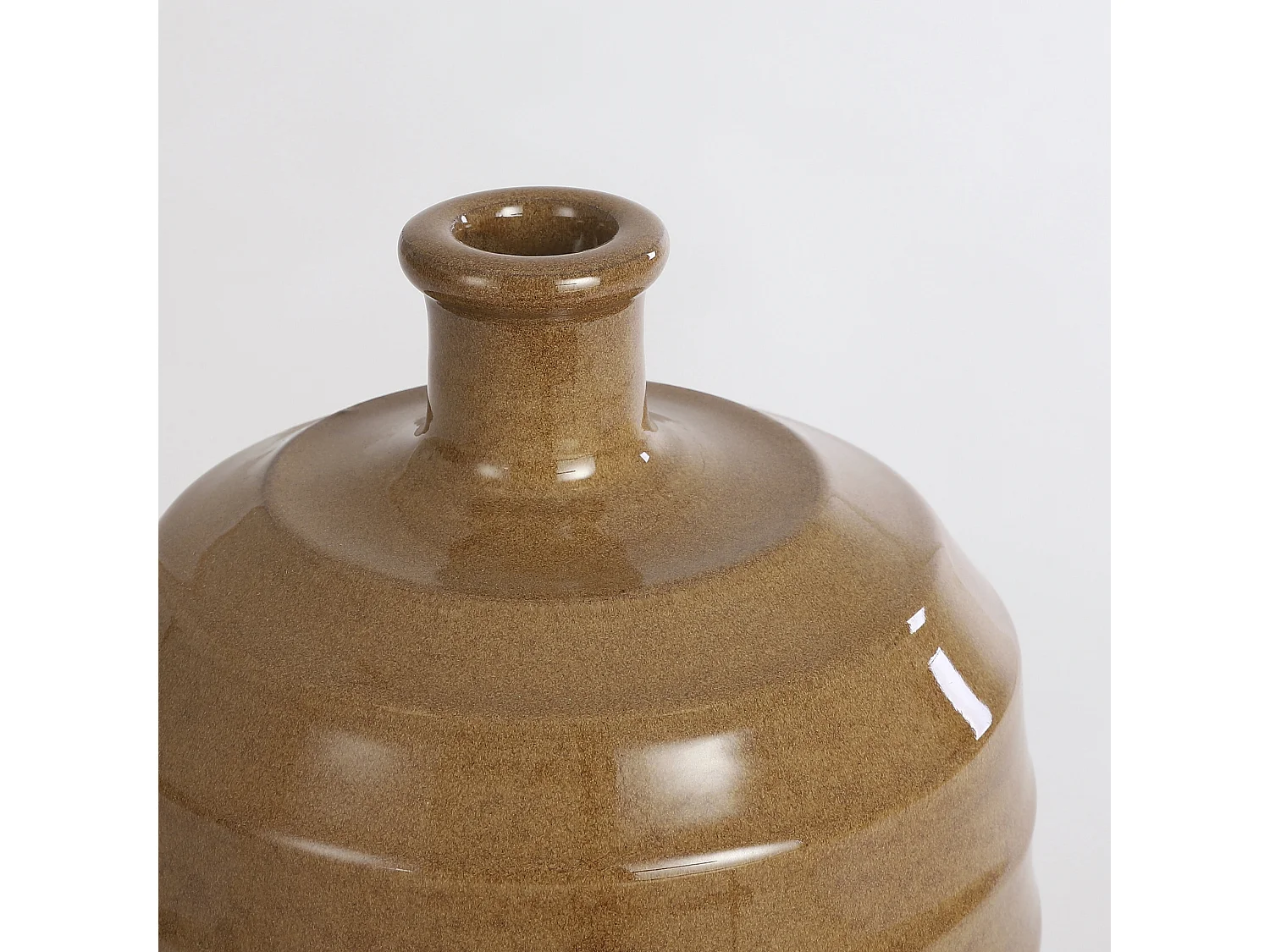 Dekorative Flasche aus Terrakotta - Ø20 x 50 - Ocker - BELLIA