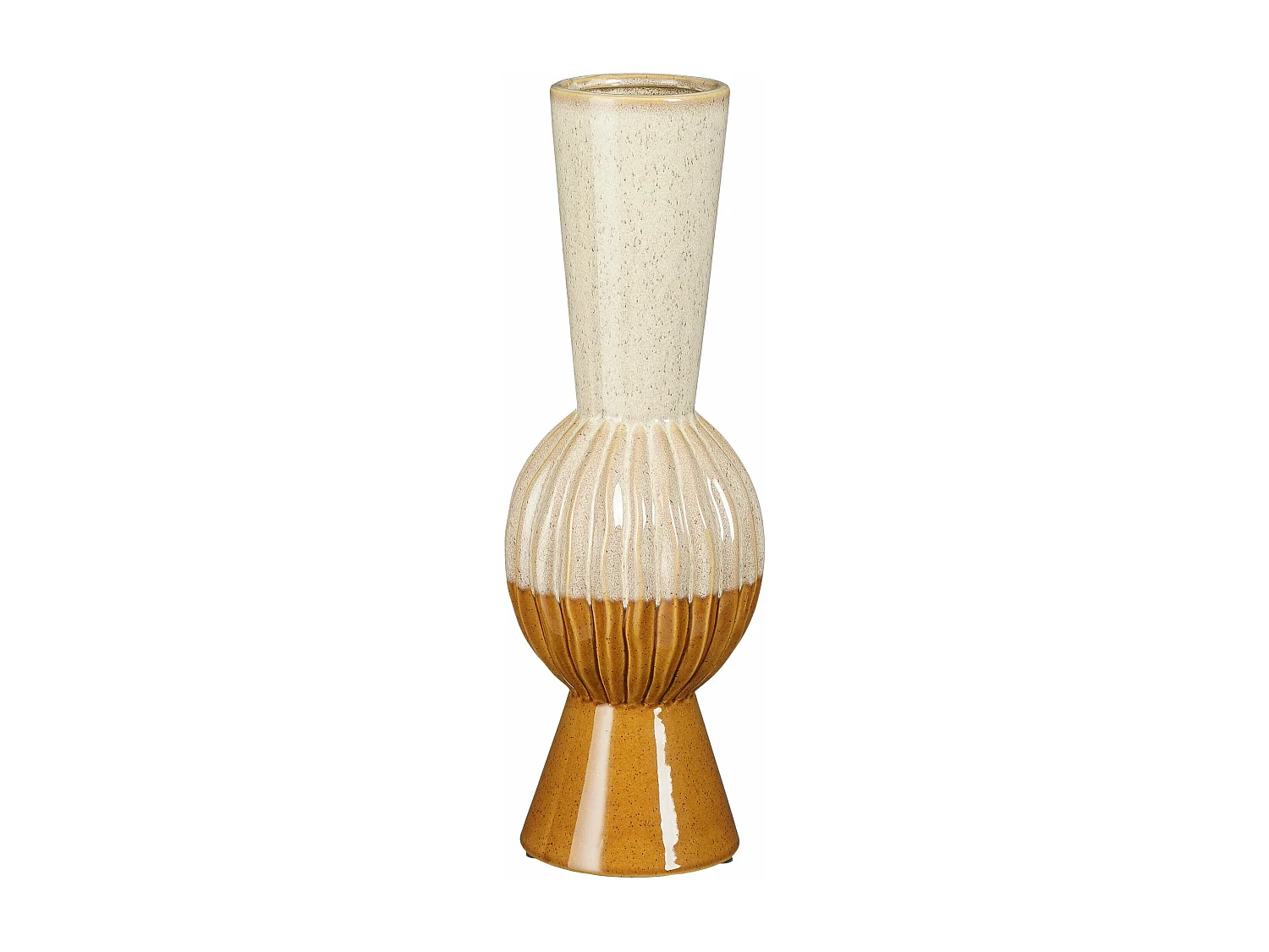 Vase en céramique - 40.5 x Ø13.5 - Ocre - NOOR