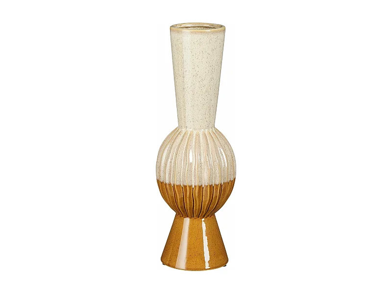 Vase aus Keramik - 40.5 x Ø13.5 - Ocker - NOOR