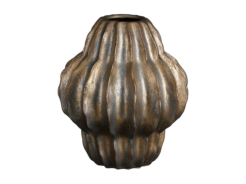 Vase en céramique - 28 x Ø24.5 - Bronze - ALTEA