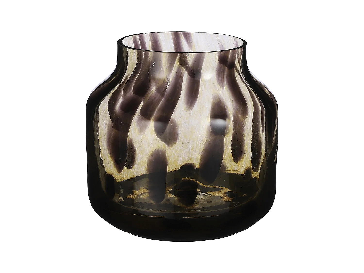 Vaas van gerecycled glas - Ø19 x 19 - Bruin - PANTERA