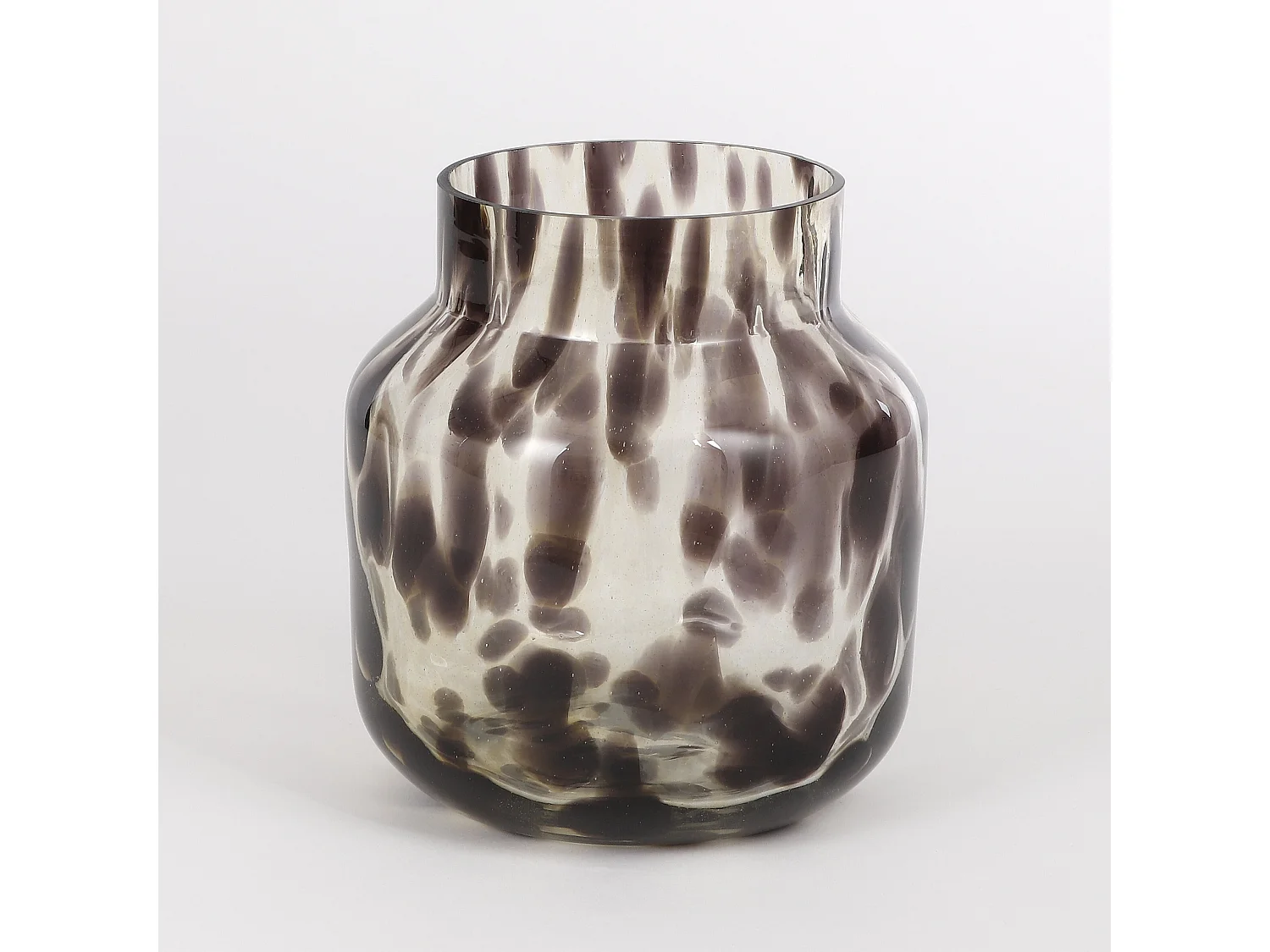 Vaas van gerecycled glas - Ø19 x 19 - Bruin - PANTERA