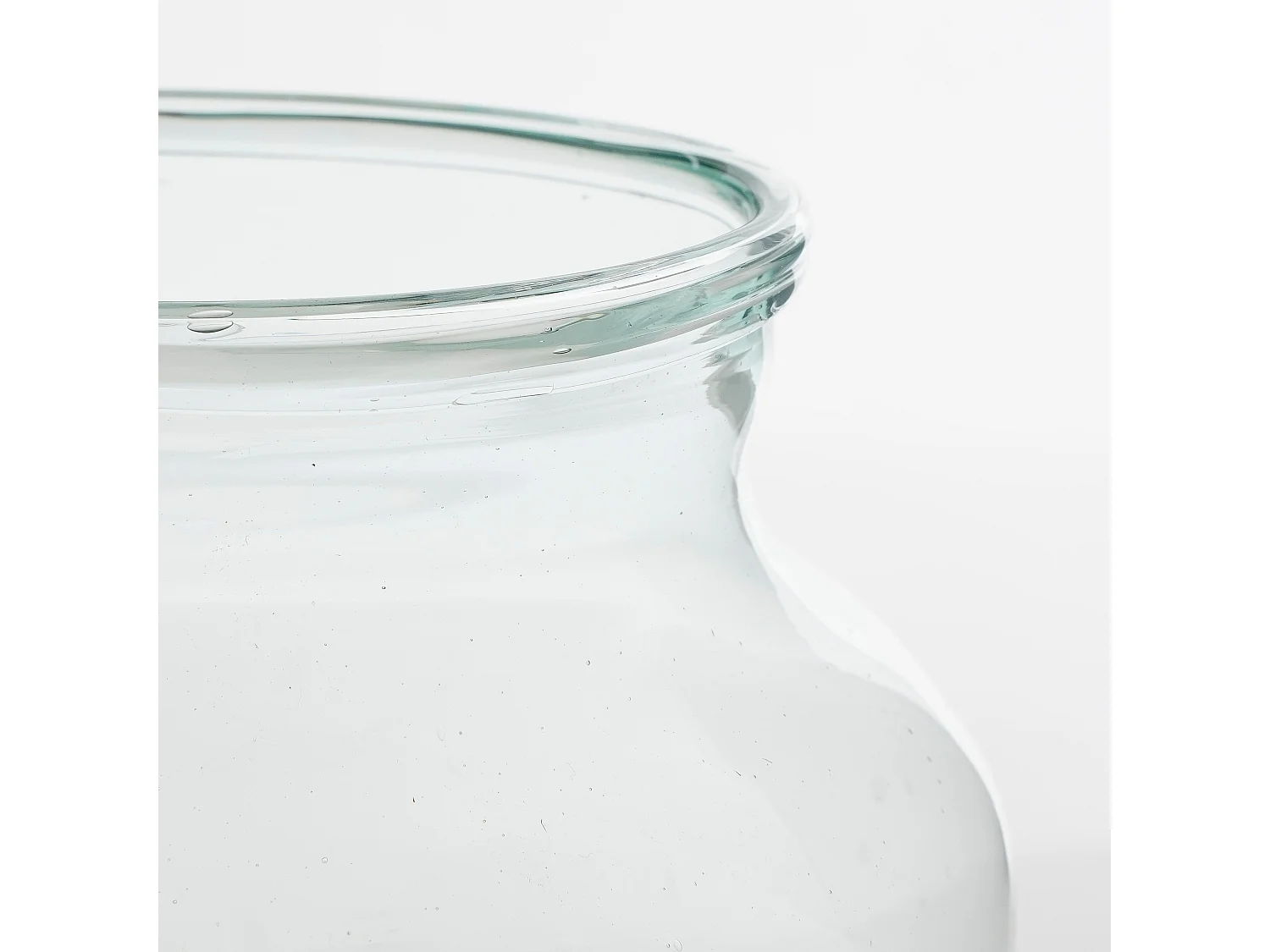 Vase en verre recyclé - Ø21 x 20 - Transparent - VIENNE