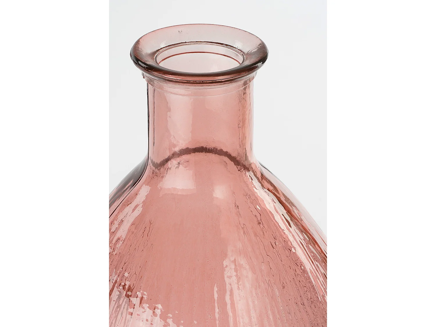 Bouteille décorative en verre recyclé - 59 x 29 - Rose clair - FIRENZA