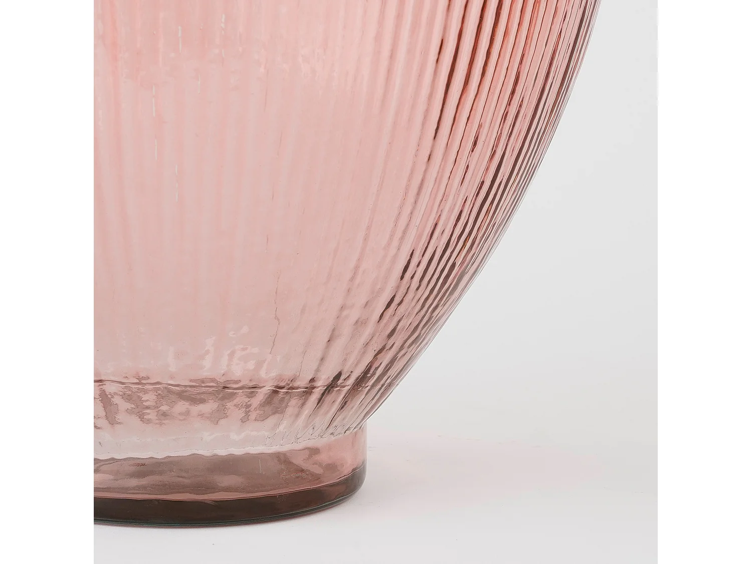 Bouteille décorative en verre recyclé - 59 x 29 - Rose clair - FIRENZA