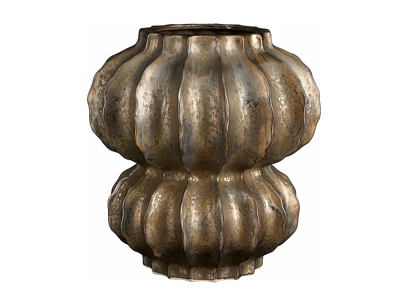 Vase en céramique - 35 x Ø33 - Bronze - ALTEA