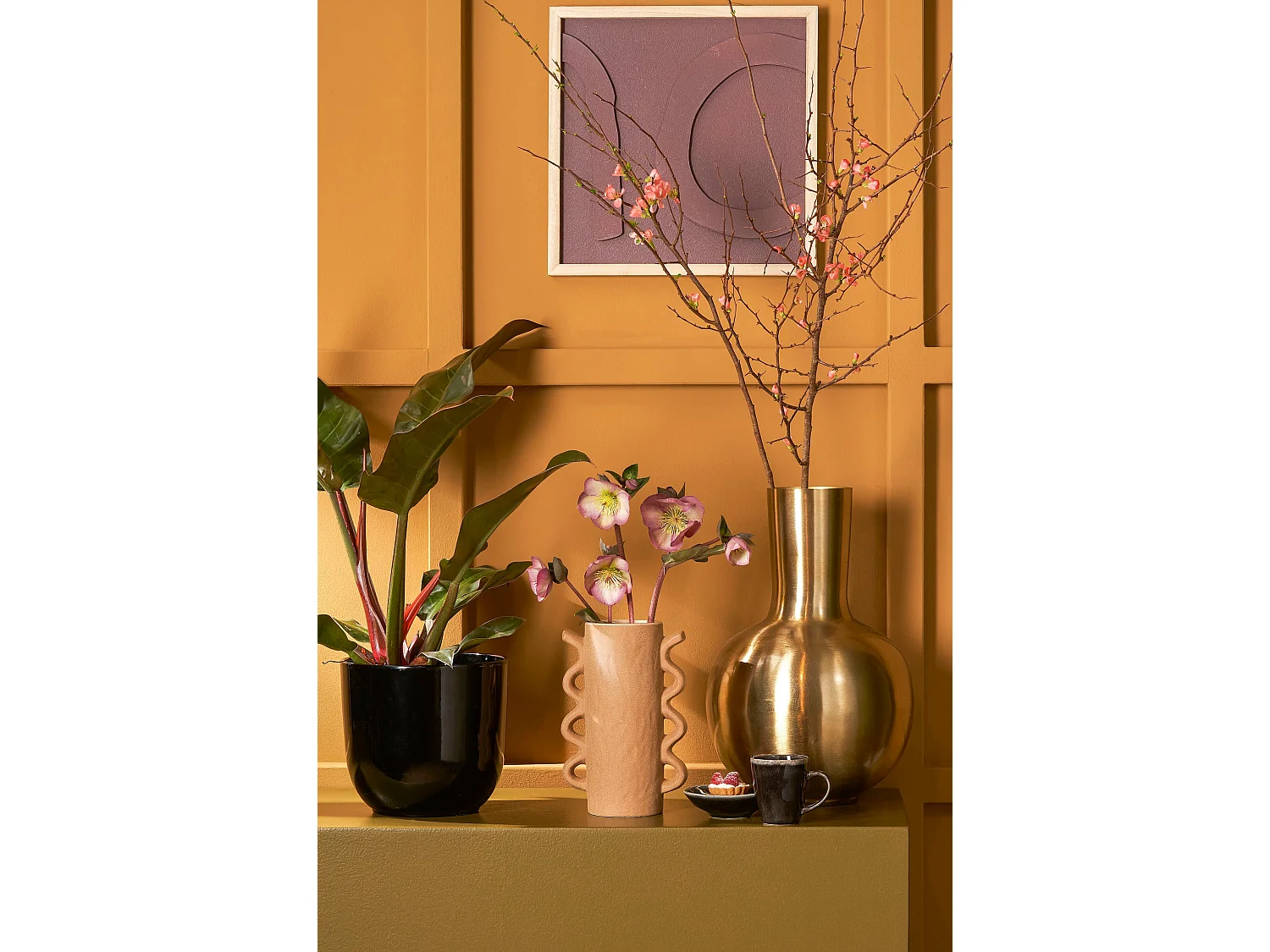 Vase aus Eisen - 42 x Ø28 - Gold - DARA