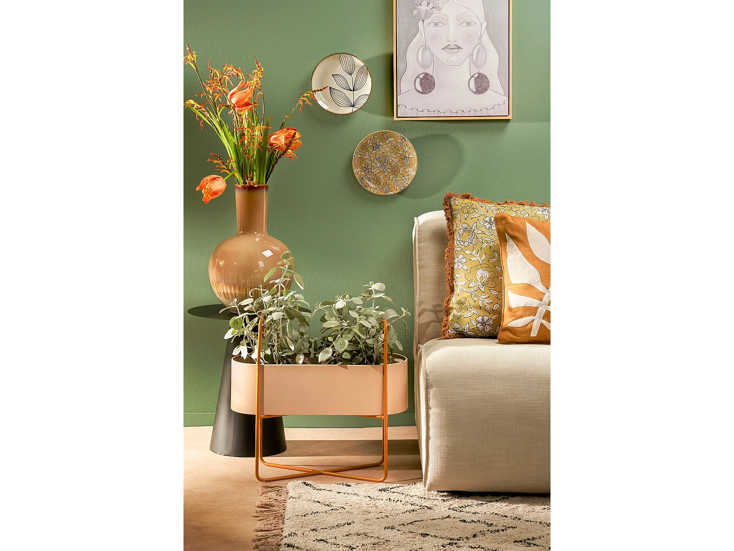 Vase en céramique - 52 x 34 - Crème - HOLM