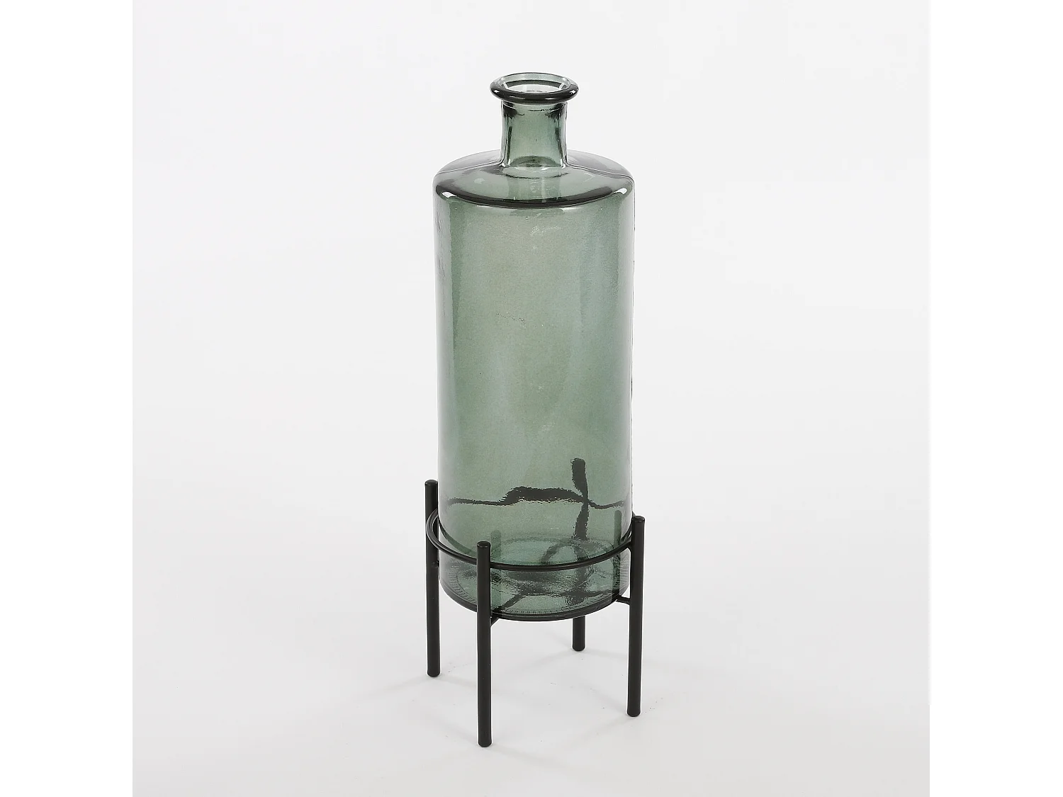 Bouteille décorative en verre recyclé - Ø15 x 40 - Vert - GUAN