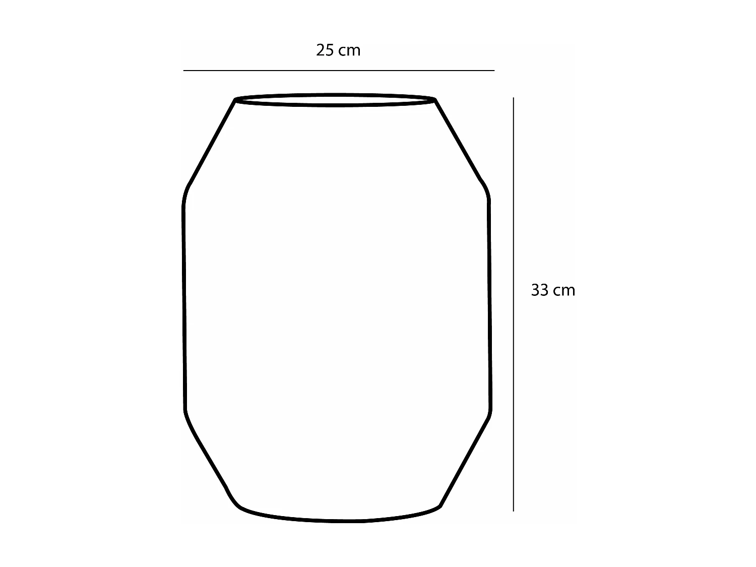 Vaso in  - Ø25 x 33 - Trasparente - DALI