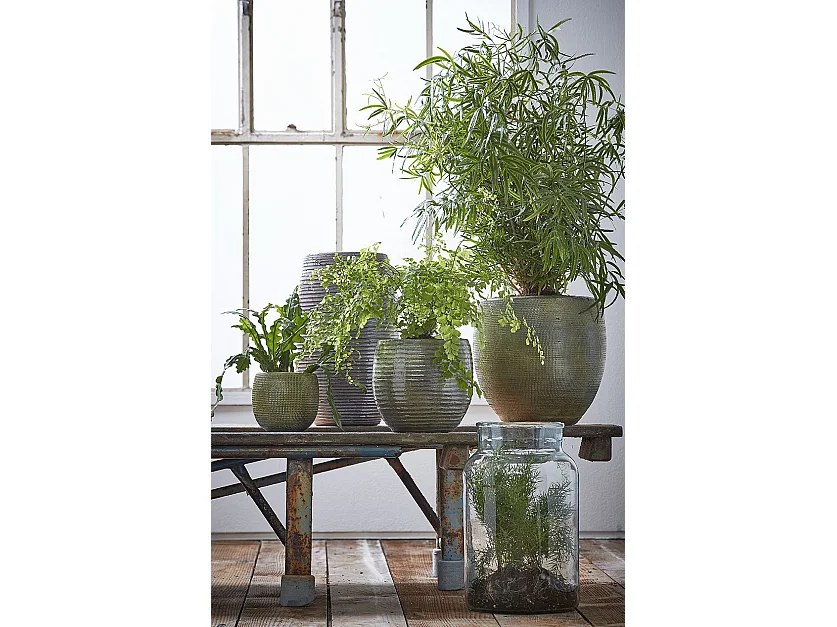 Vase en verre recyclé - Ø21 x 35 - Transparent - VIENNE