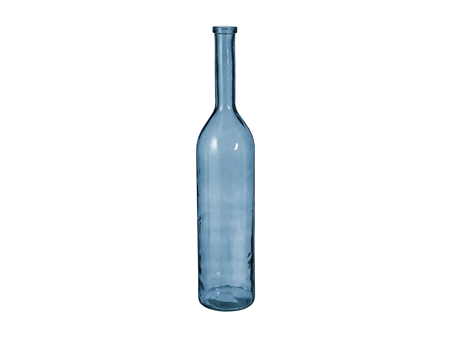 Bouteille décorative en verre recyclé - Ø21 x 100 - Bleu clair - RIOJA