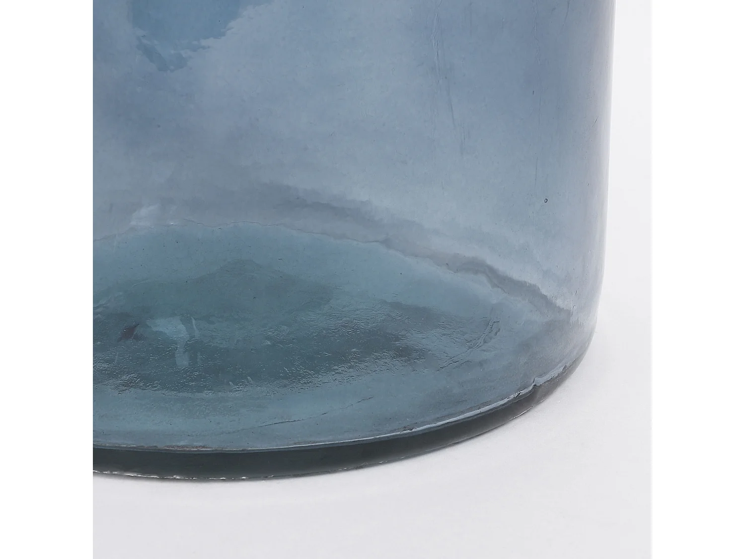 Bouteille décorative en verre recyclé - Ø21 x 100 - Bleu clair - RIOJA