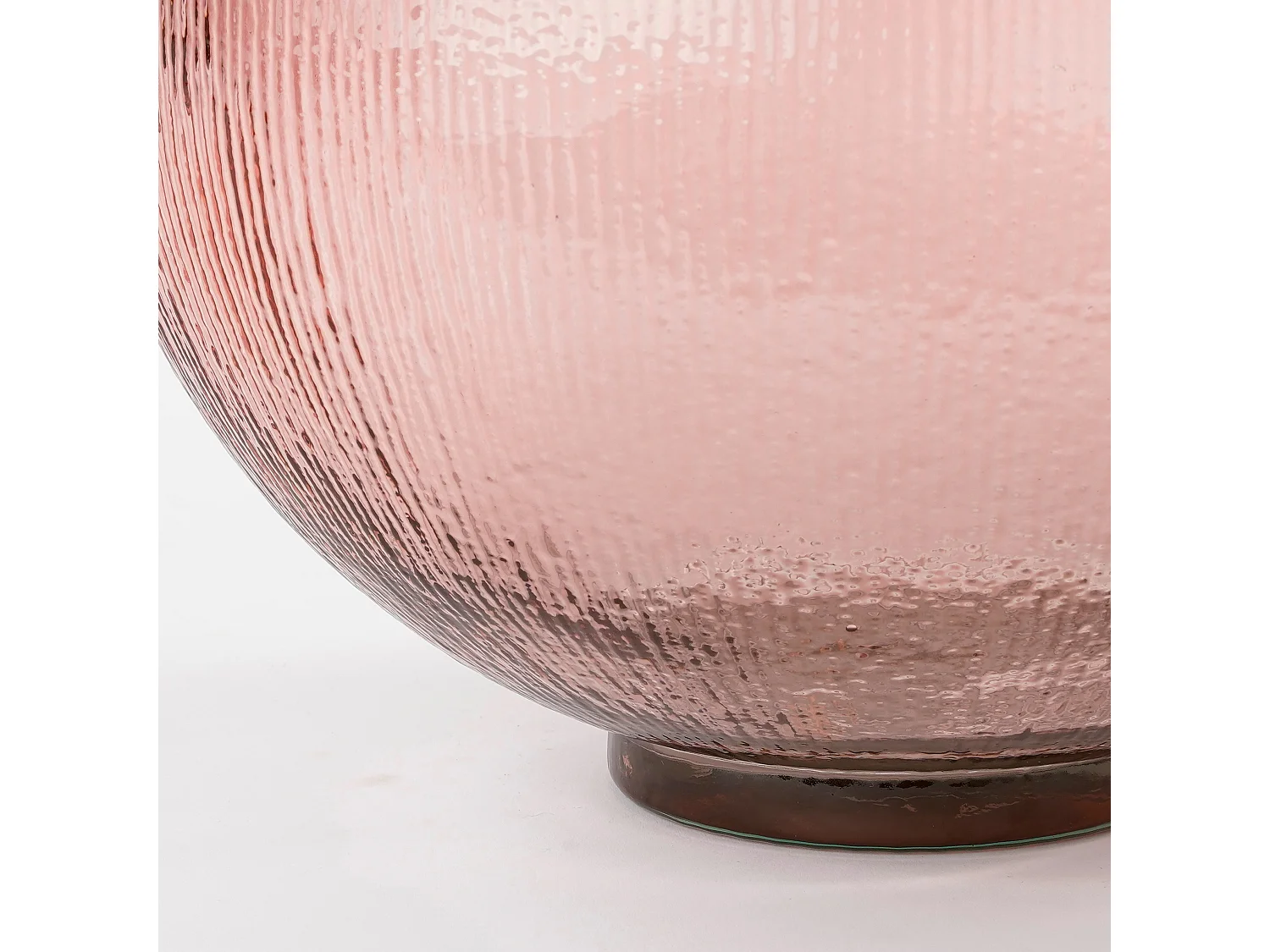 Decoratieve fles van gerecycled glas - 42 x 34 - Lichtroze - FIRENZA