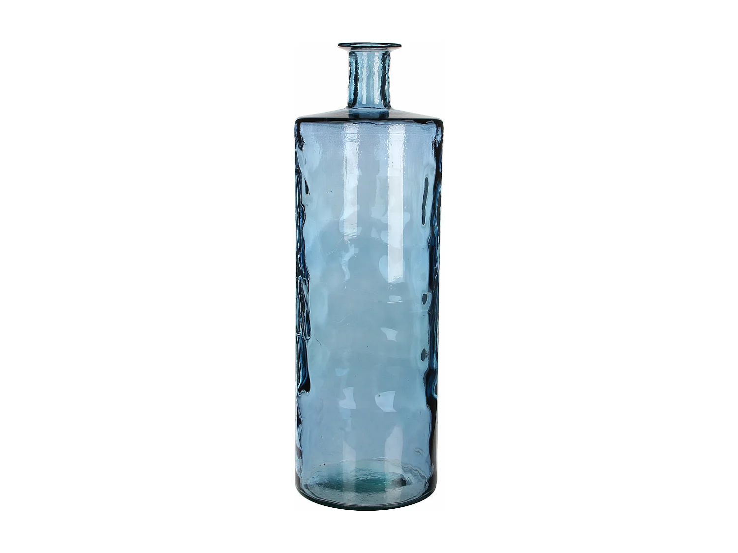 Bouteille décorative en verre recyclé - 75 x Ø25 - Bleu - GUAN