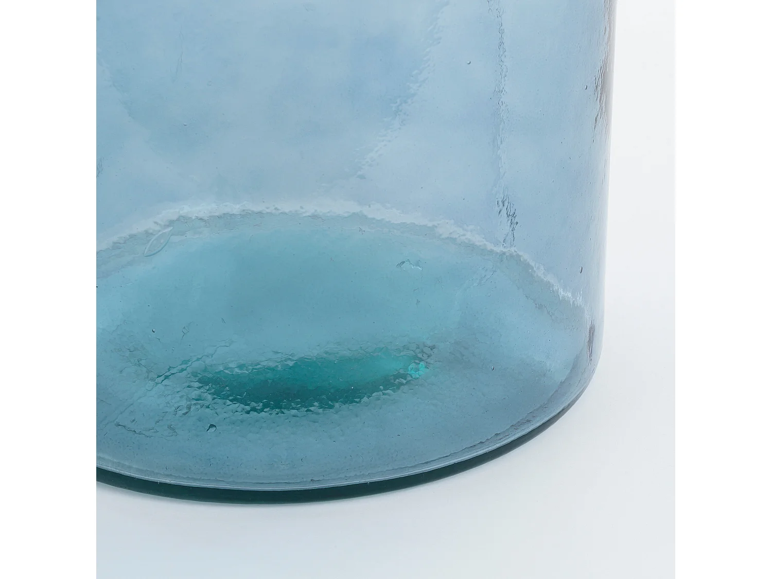 Bouteille décorative en verre recyclé - 75 x Ø25 - Bleu - GUAN