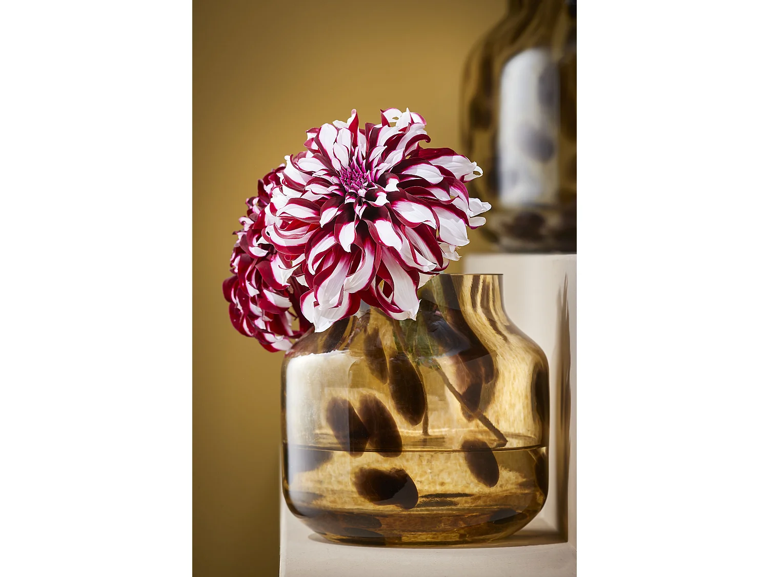 Vase en verre recyclé - Ø26 x 26,5 - Marron - PANTERA