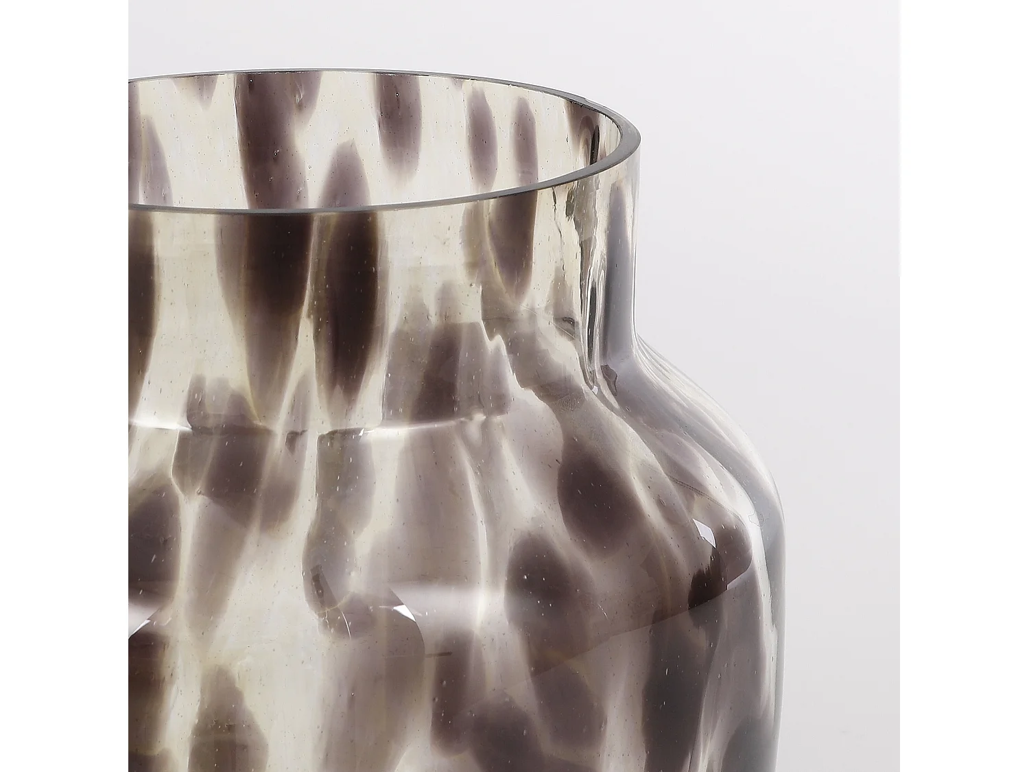 Vase en verre recyclé - Ø26 x 26,5 - Marron - PANTERA