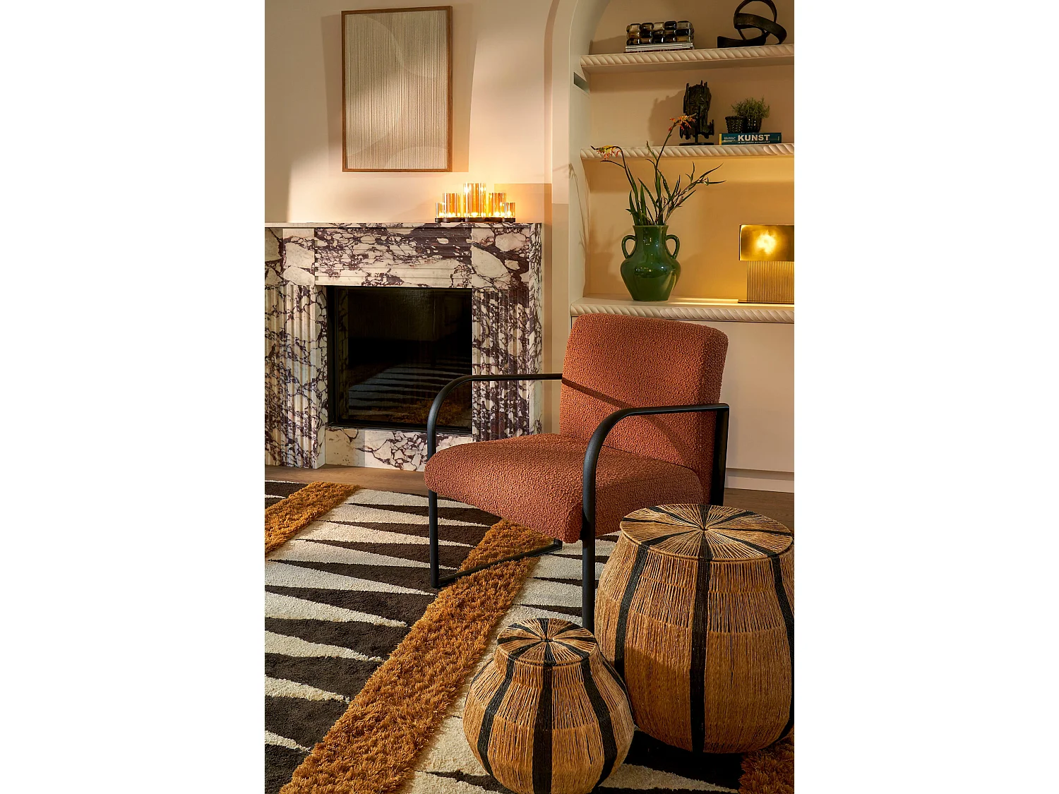 Vase en céramique - 33 x Ø26 - Vert - MARIAN