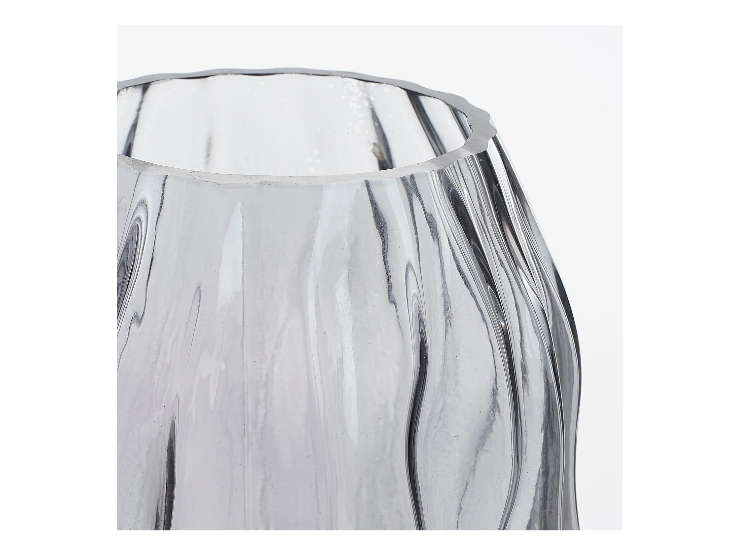 Vase aus Glas - Ø16 x 32 - Dunkelbraun - FELINE