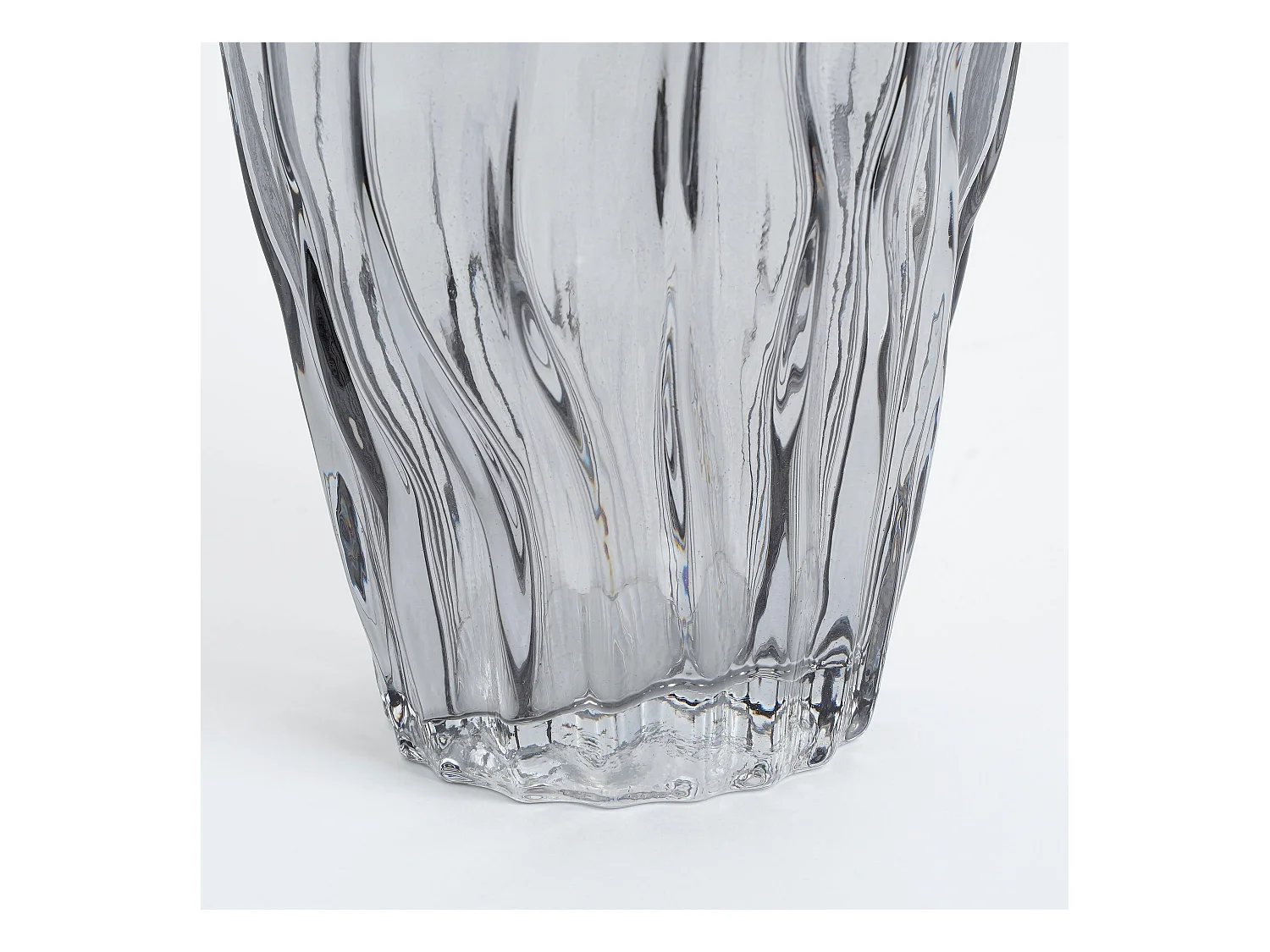 Vase aus Glas - Ø16 x 32 - Dunkelbraun - FELINE