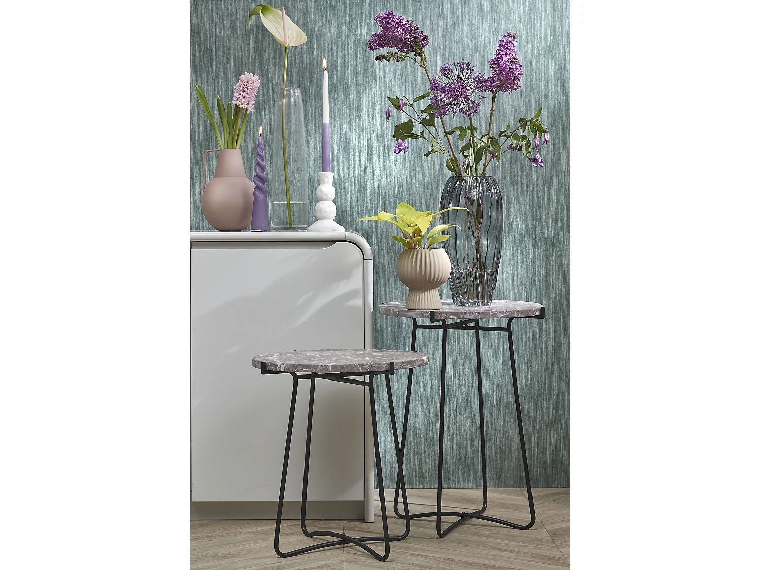 Jarrón de Vidrio - Ø16 x 32 - Marrón oscuro - FELINE