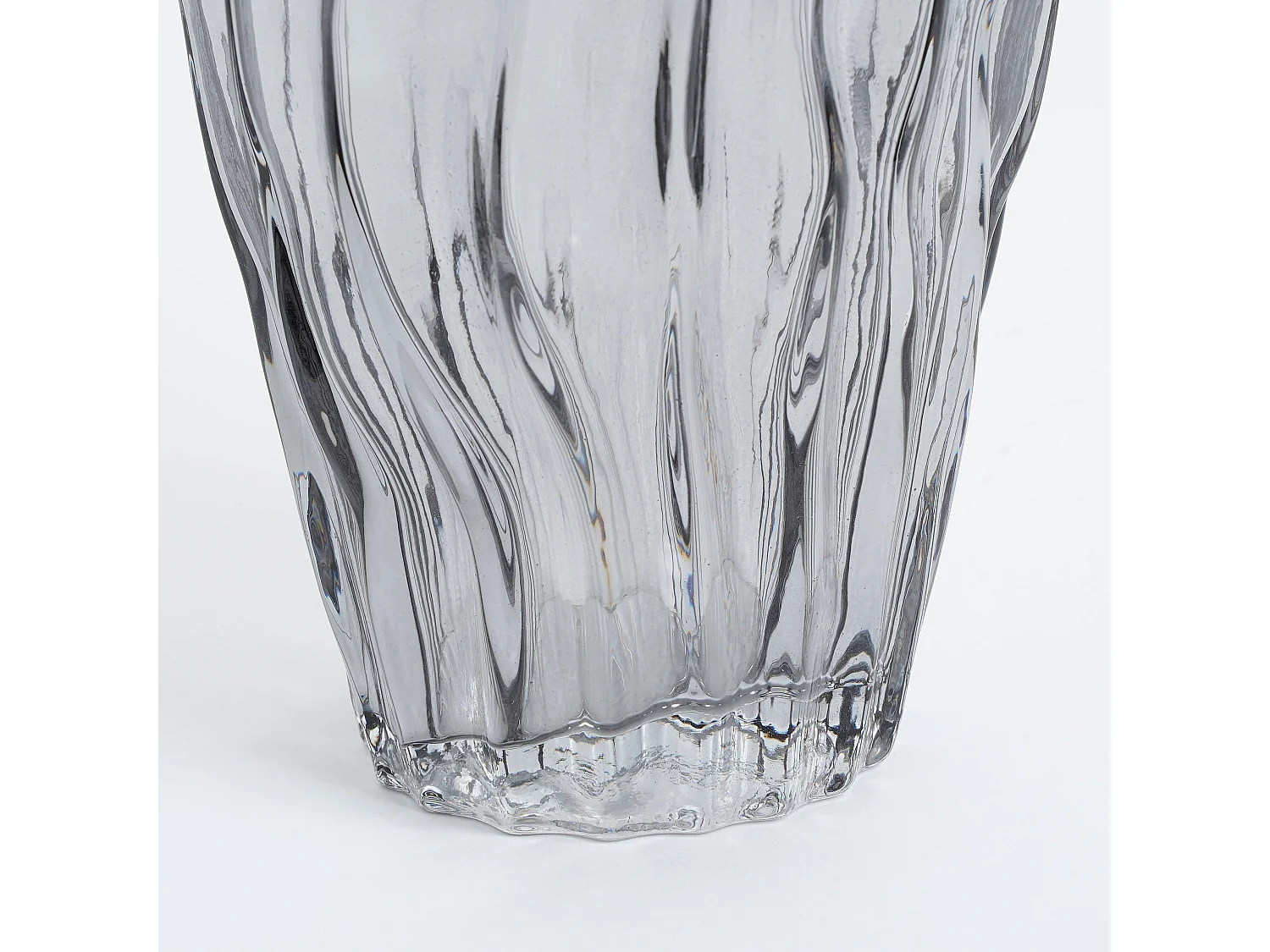 Jarrón de Vidrio - Ø16 x 32 - Marrón oscuro - FELINE