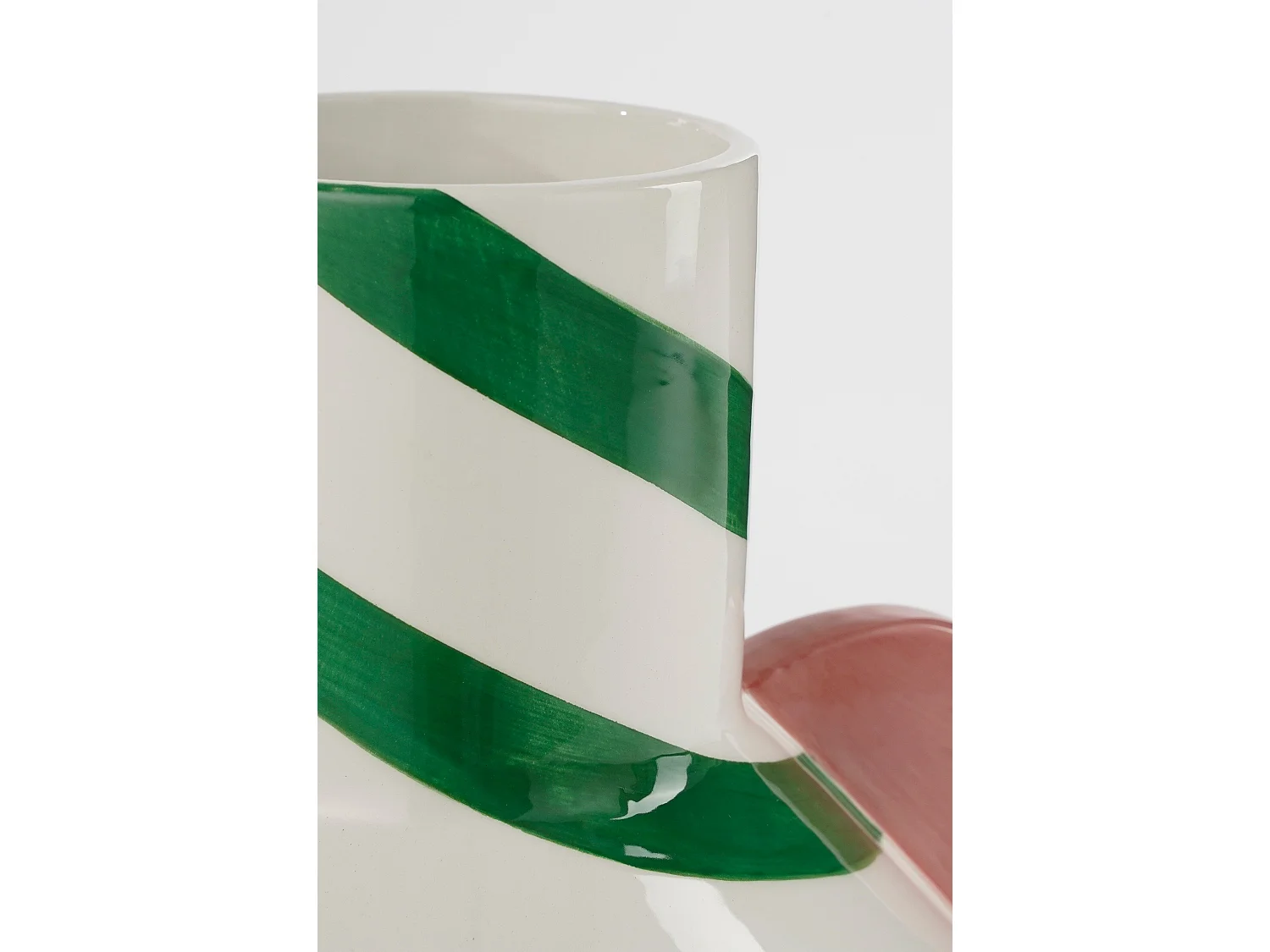 Vaas van keramiek - 28 x Ø22 - Groen - STRATT