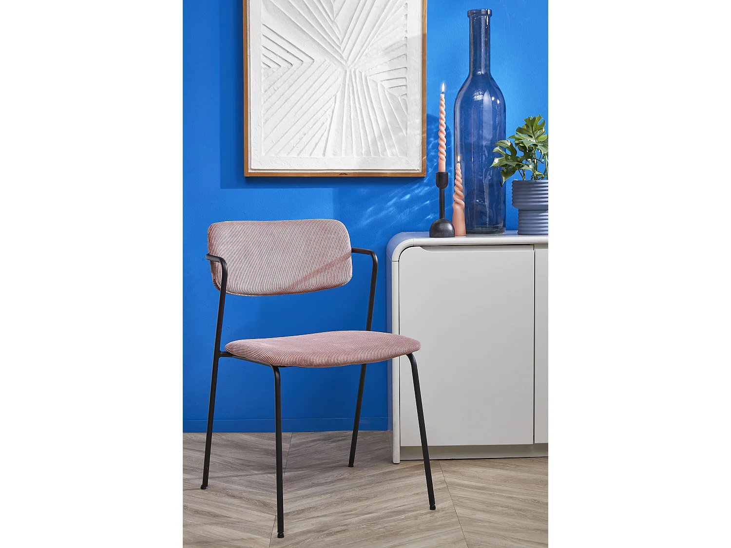 Dekorative Flasche aus Recyceltes Glas - Ø18 x 75 - Hellblau - RIOJA