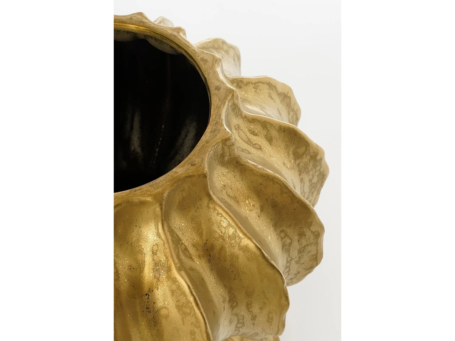 Vase en céramique - 35 x Ø33 - Doré - ALTEA