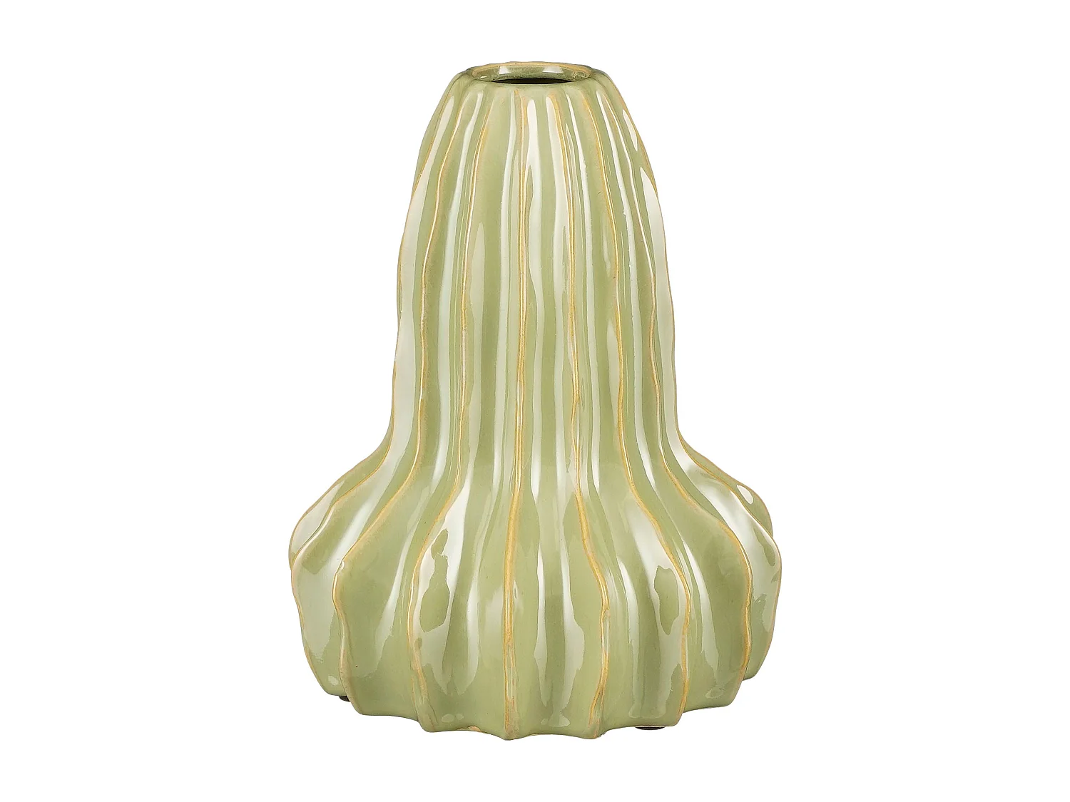 Vaas van keramiek - 21 x Ø17 - Lichtgroen - ALTEA