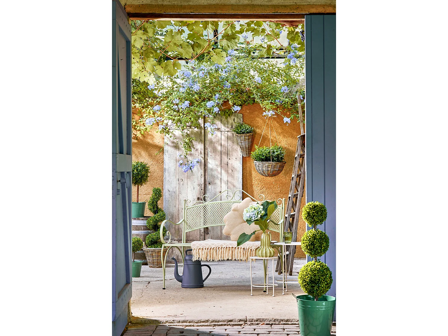 Vase en céramique - 21 x Ø17 - Vert clair - ALTEA