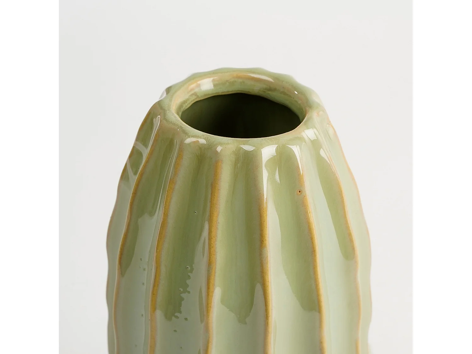 Vase en céramique - 21 x Ø17 - Vert clair - ALTEA
