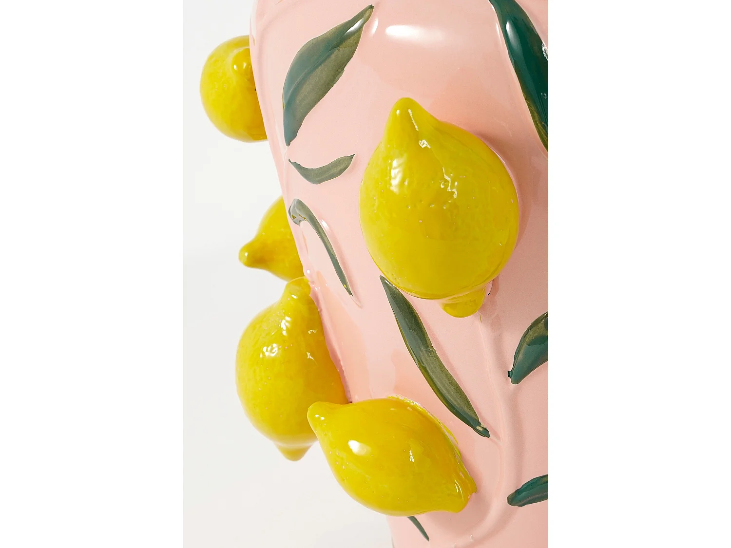 Vase en céramique - 37.5 x Ø35 - Rose clair - MELIKA