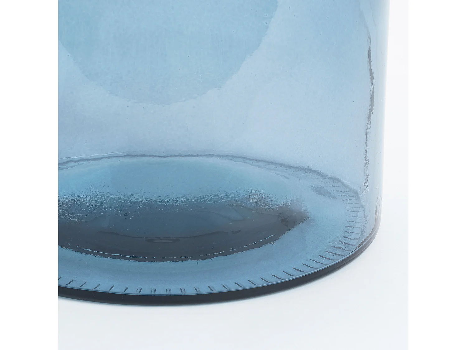 Decoratieve fles van gerecycled glas - 26 x Ø21 - Blauw - GUAN