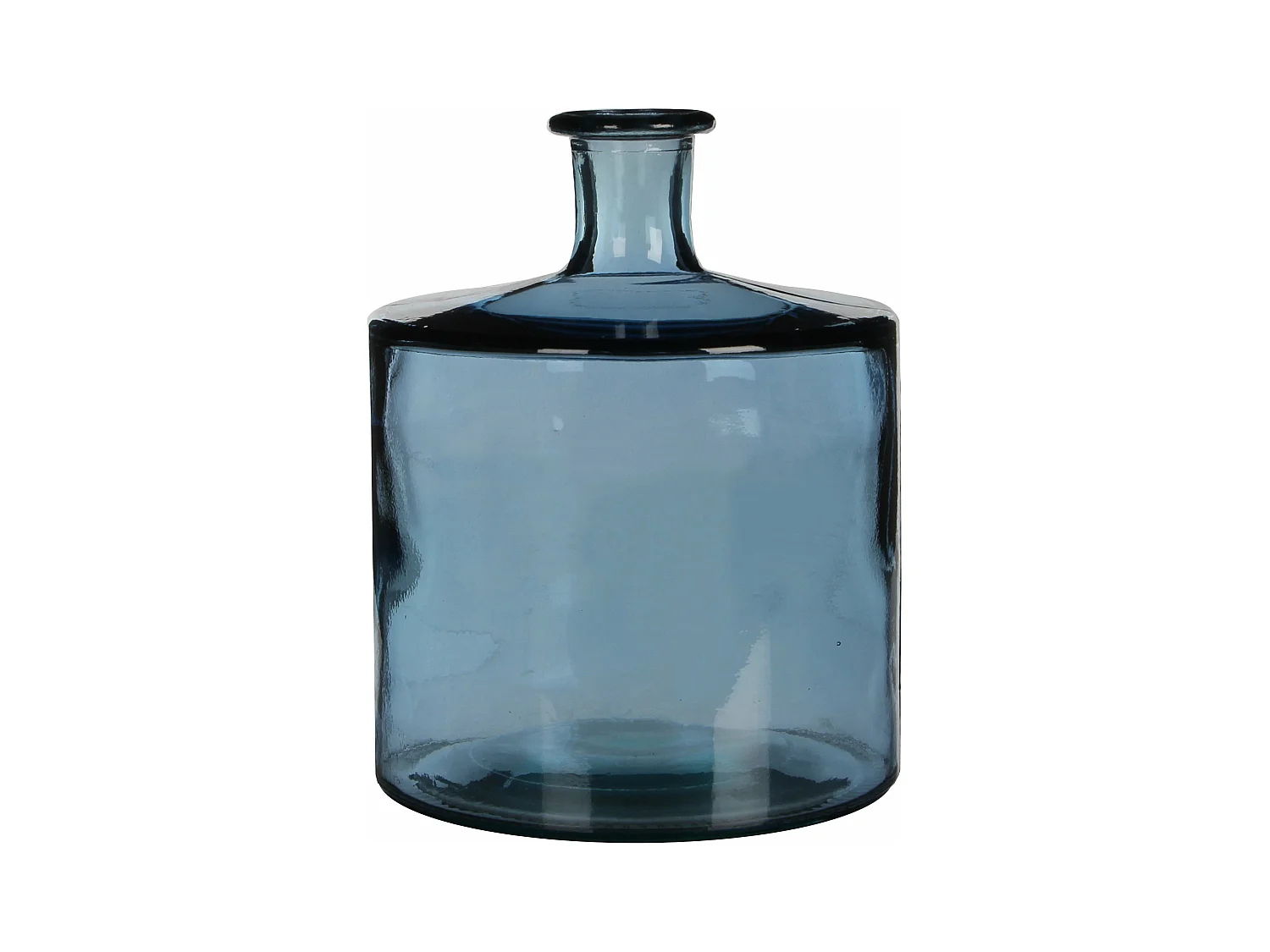 Bouteille décorative en verre recyclé - 26 x Ø21 - Bleu - GUAN