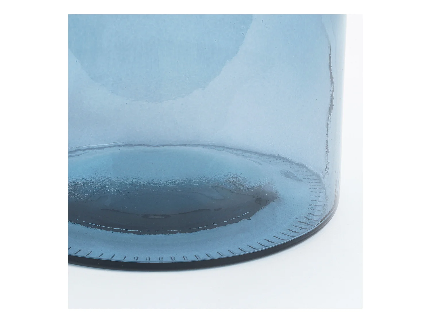 Bouteille décorative en verre recyclé - 26 x Ø21 - Bleu - GUAN