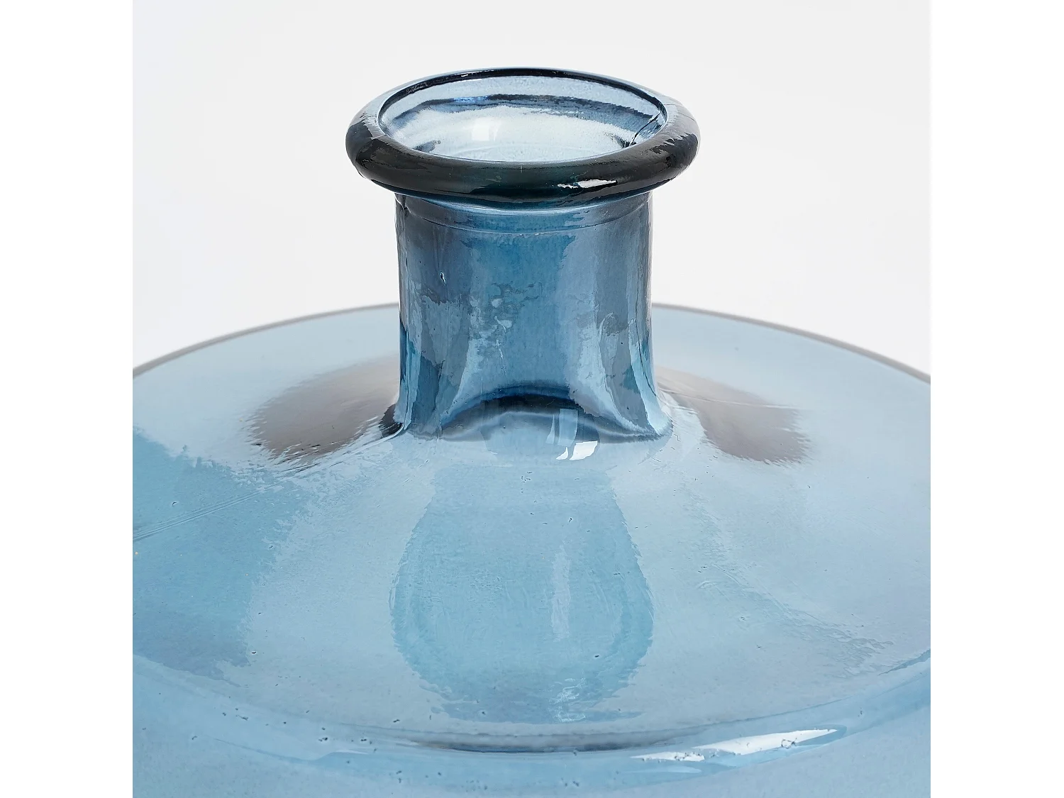 Bouteille décorative en verre recyclé - 26 x Ø21 - Bleu - GUAN