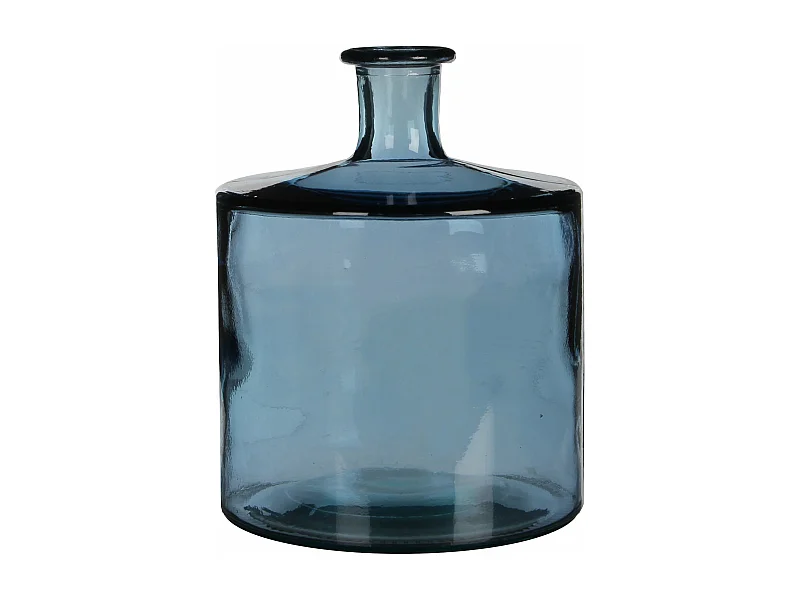 Botella decorativa de Vidrio reciclado - 26 x Ø21 - Azul - GUAN