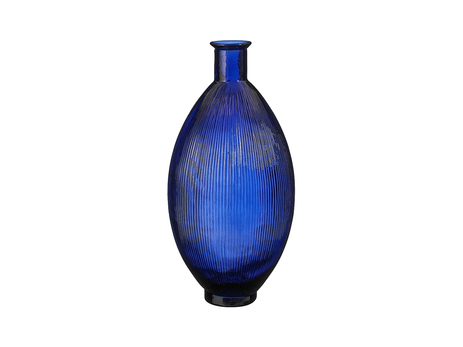 Bouteille décorative en verre recyclé - 59 x 29 - Bleu foncé - FIRENZA