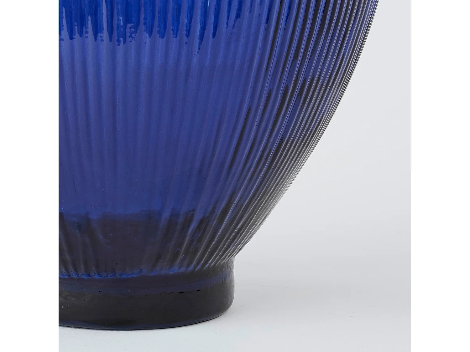 Bouteille décorative en verre recyclé - 59 x 29 - Bleu foncé - FIRENZA