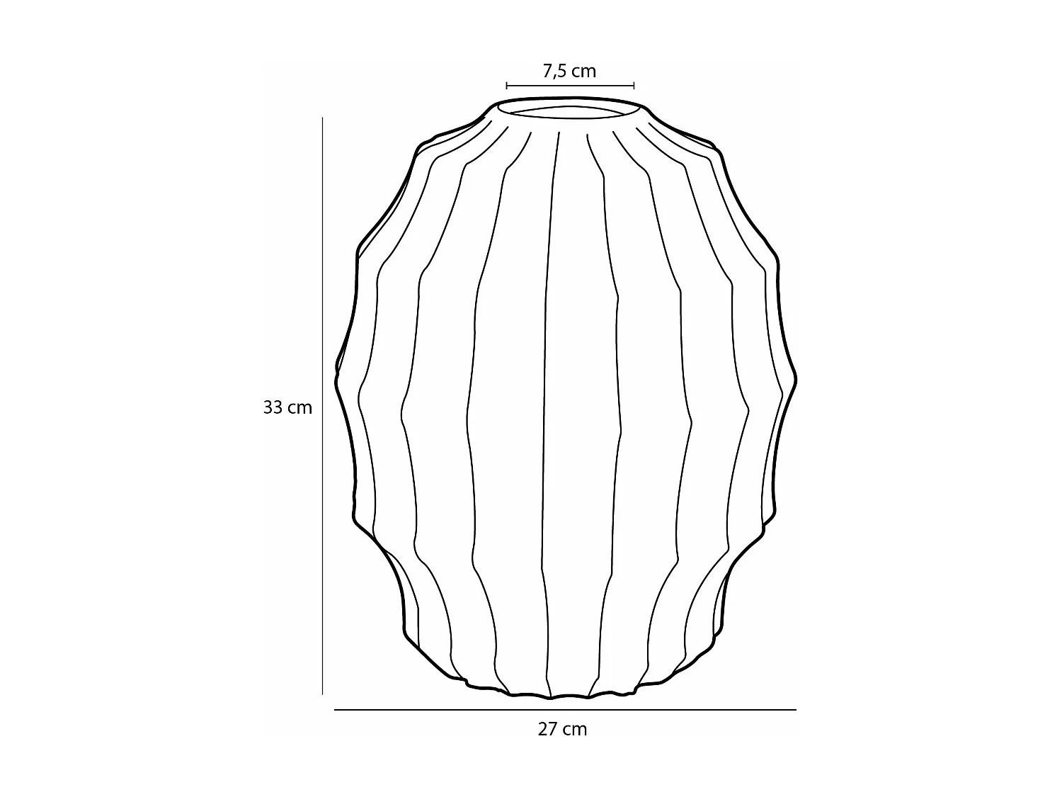 Vaso in  - 33 x Ø27 - Rosa - PIPPA