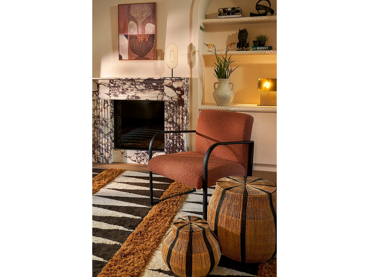 Vase en céramique - 33 x Ø26 - Blanc cassé - MARIAN