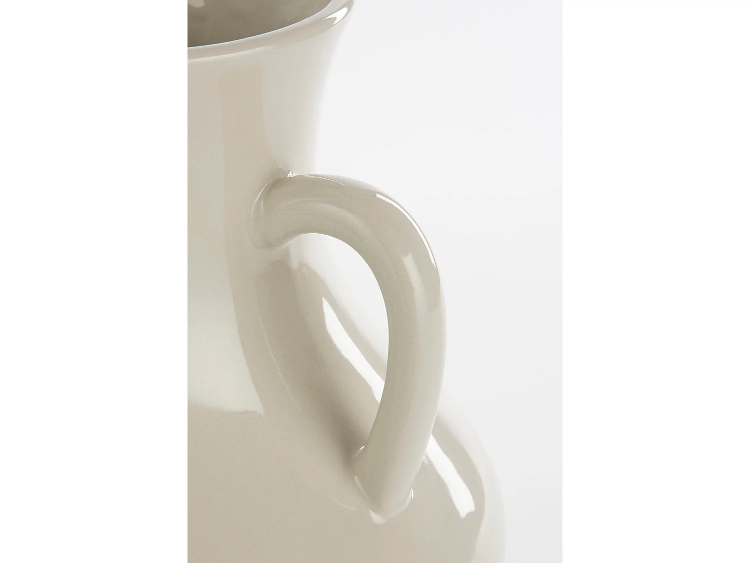 Vase en céramique - 33 x Ø26 - Blanc cassé - MARIAN