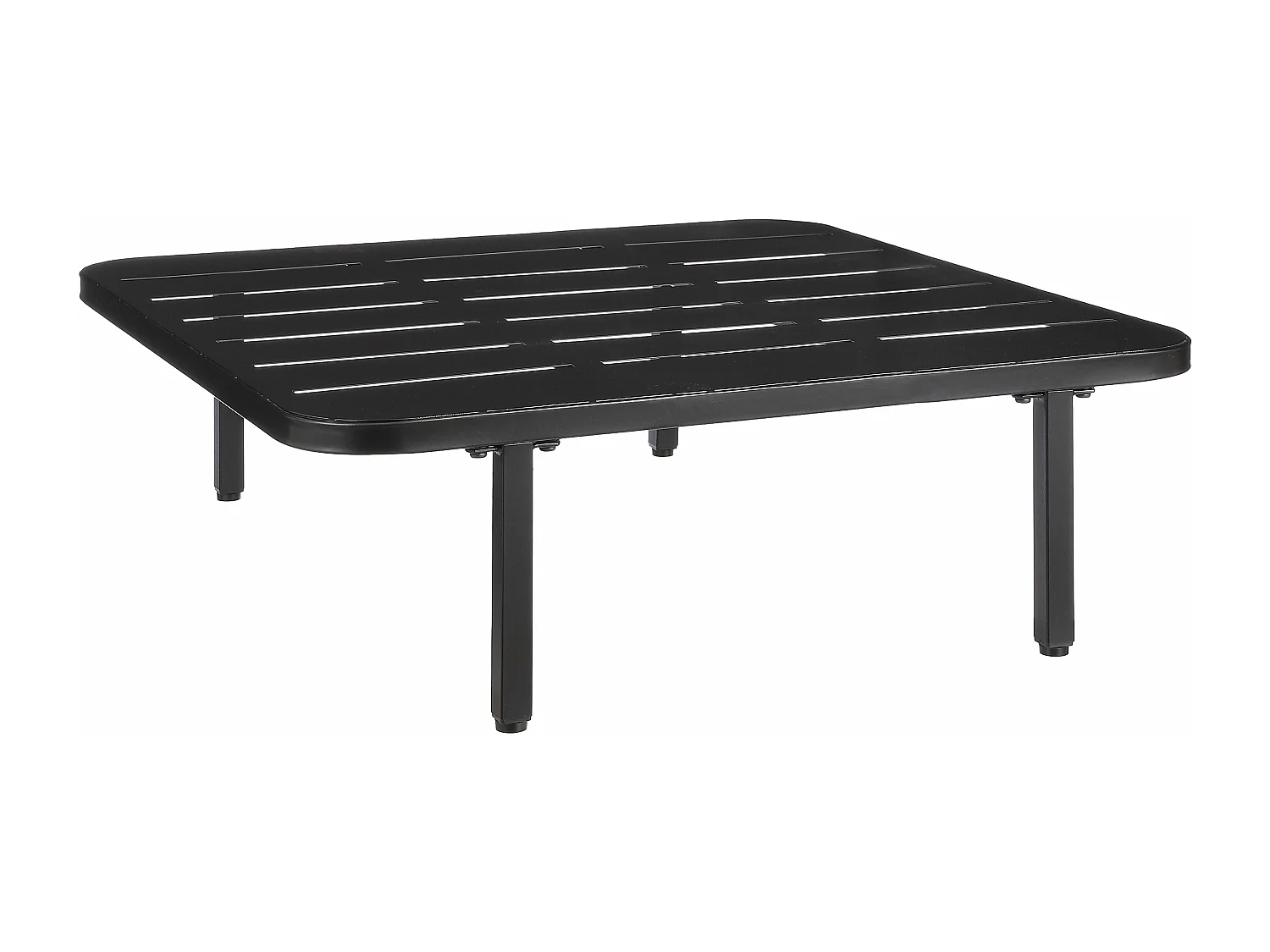 Gartentisch aus Eisen - 80 x 80 x 23 - Schwarz - CELO