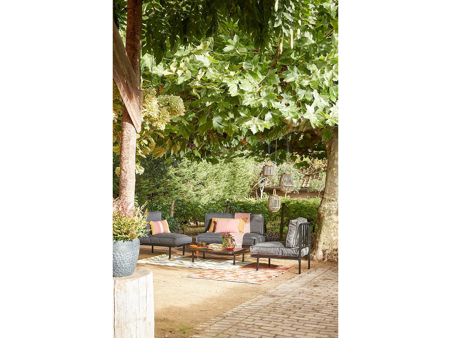 Gartentisch aus Eisen - 80 x 80 x 23 - Schwarz - CELO