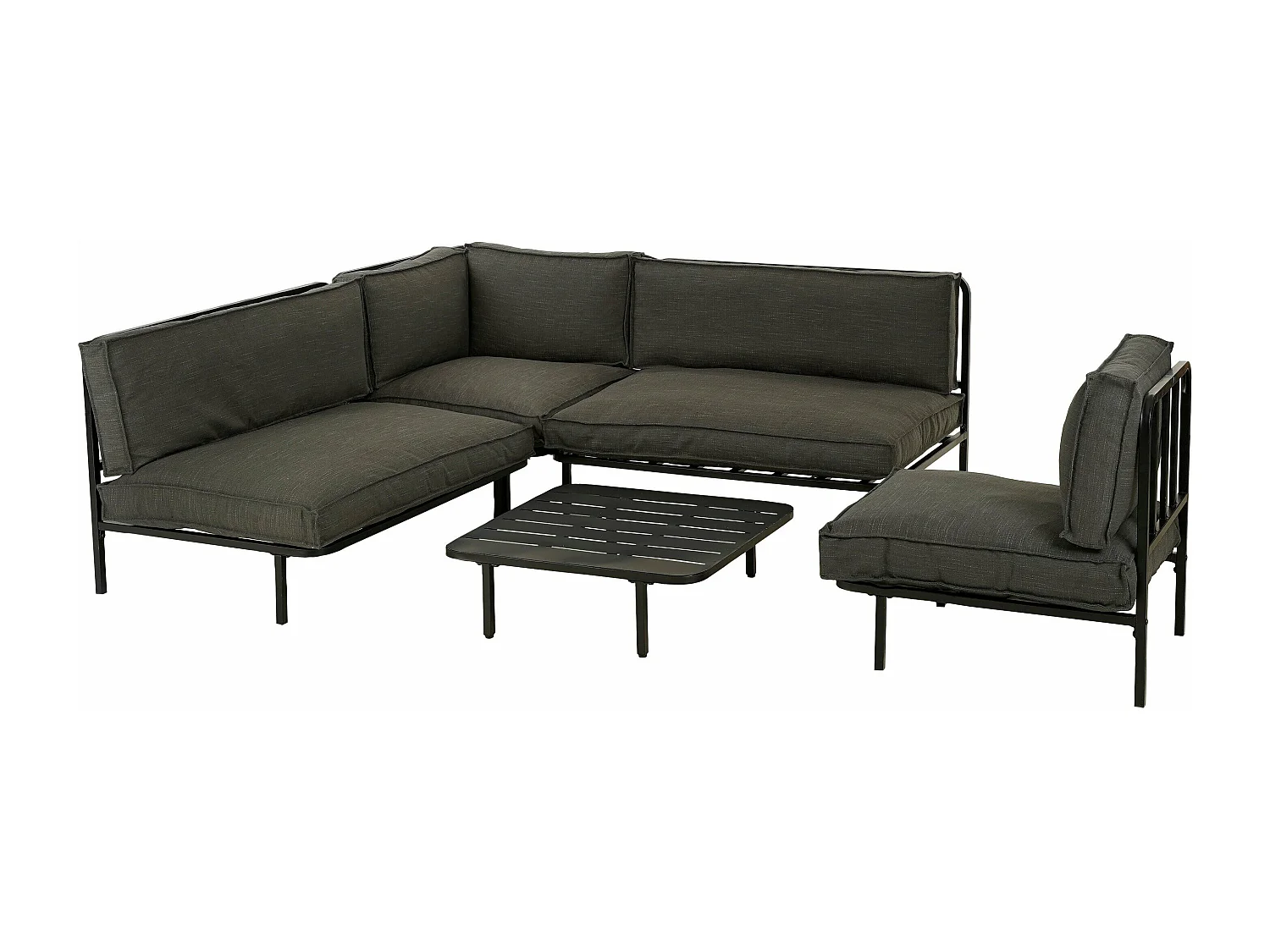 Gartentisch aus Eisen - 80 x 80 x 23 - Schwarz - CELO