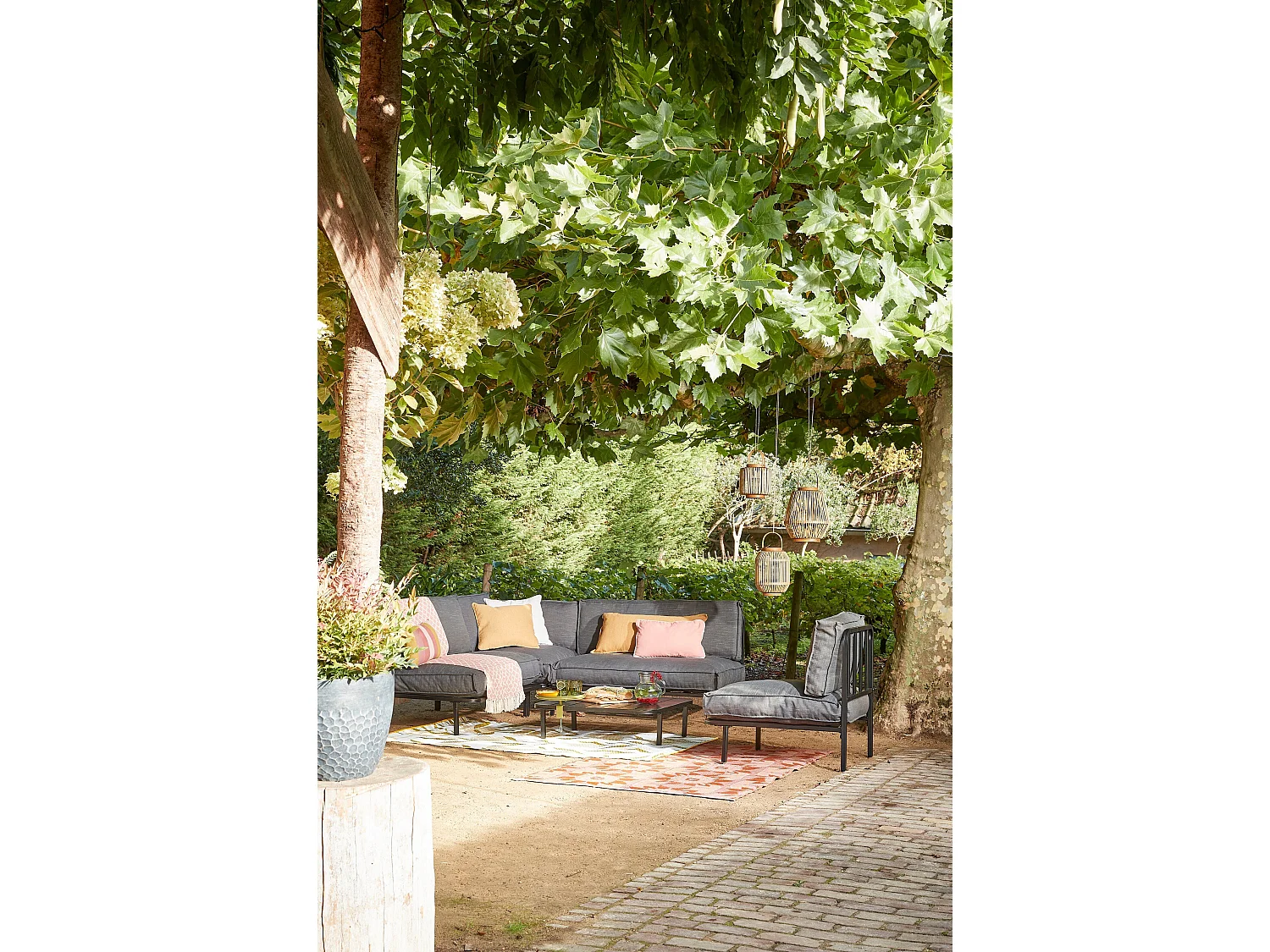 Gartentisch aus Eisen - 80 x 80 x 23 - Schwarz - CELO