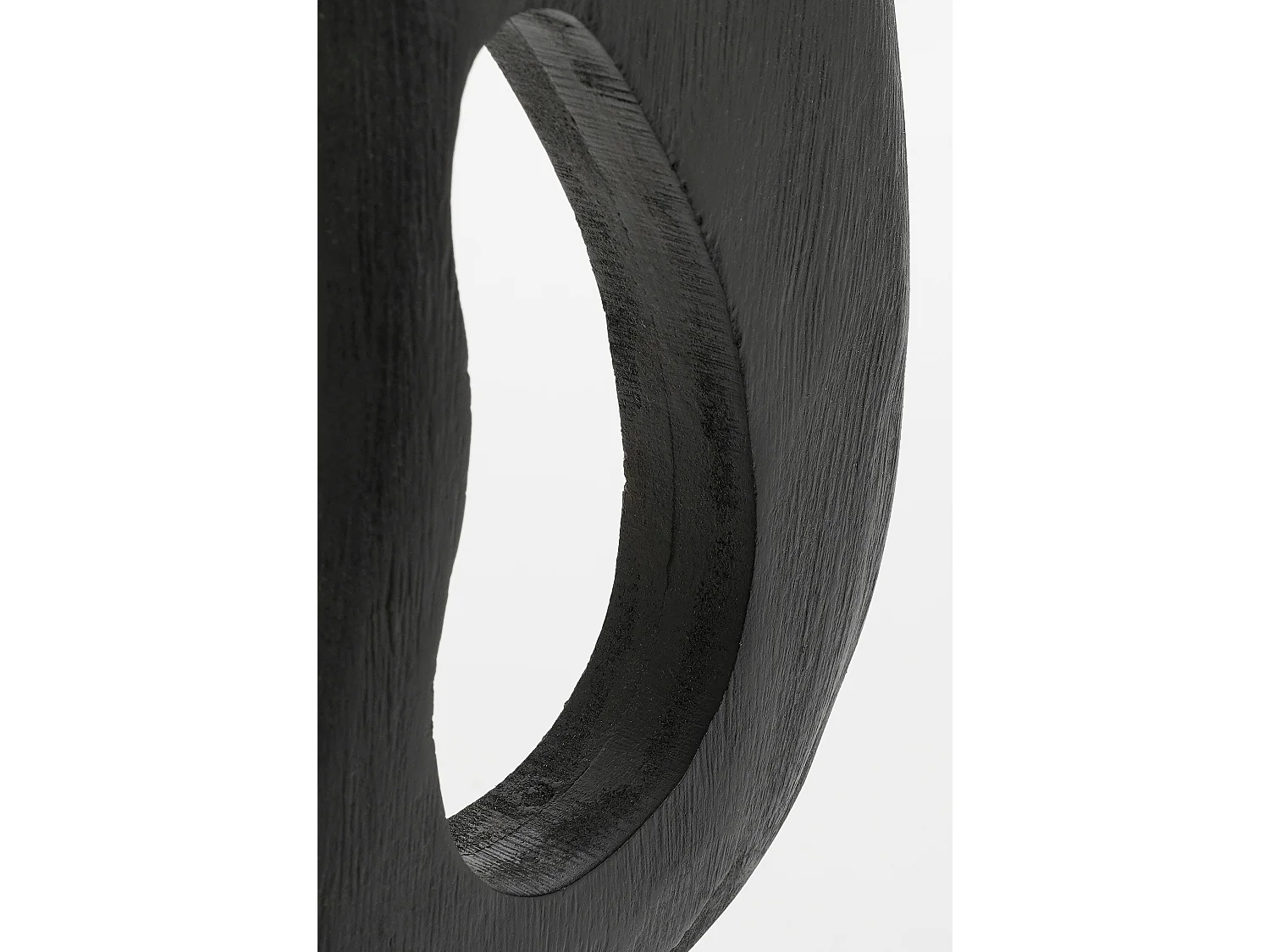 Sculpture en bois de manguier et métal - 16.5 x 37.5 - Noir - PASTINA